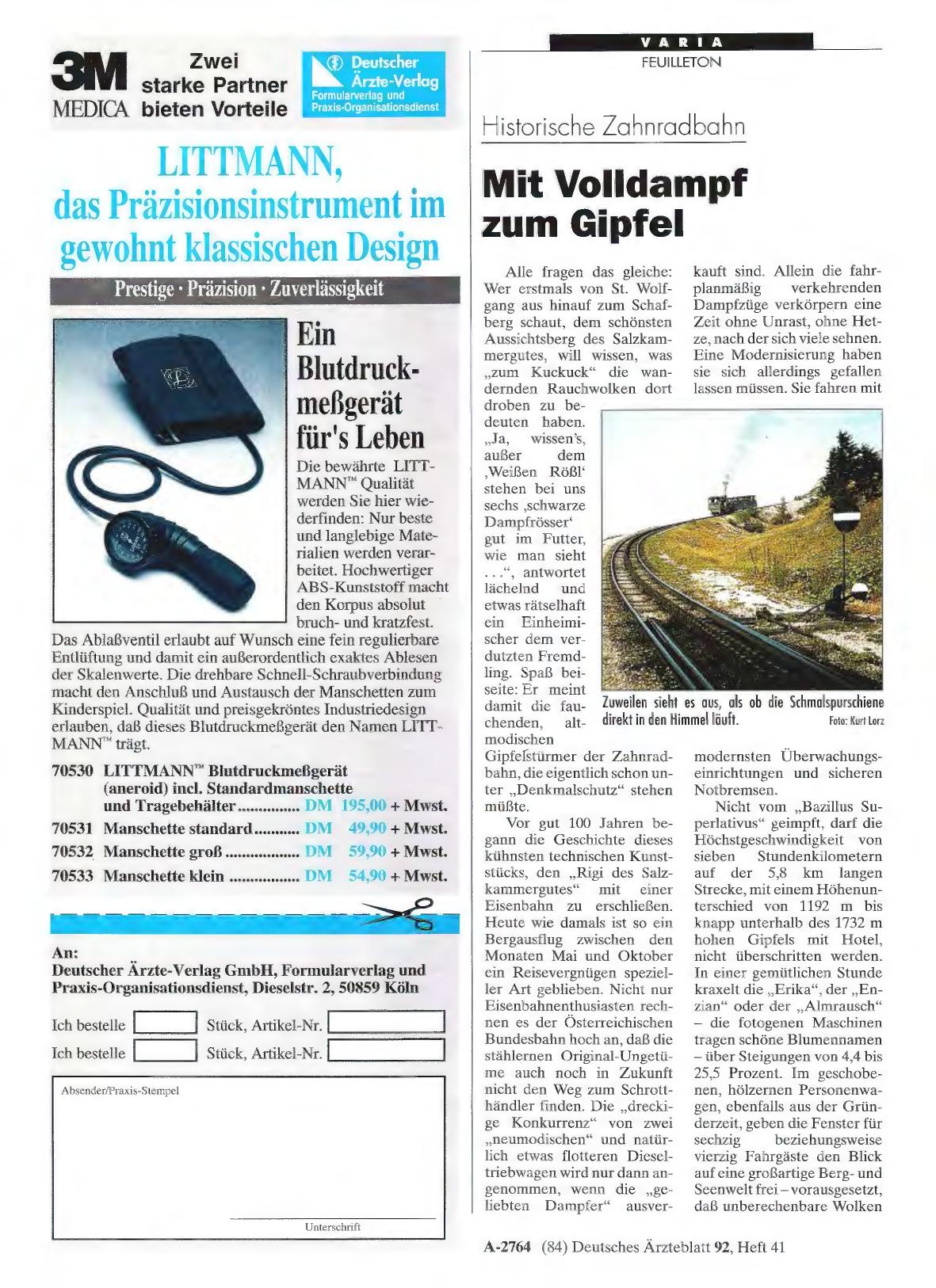 Vorschauseite 1: Historische Zahnradbahn: Mit Volldampf zum Gipfel