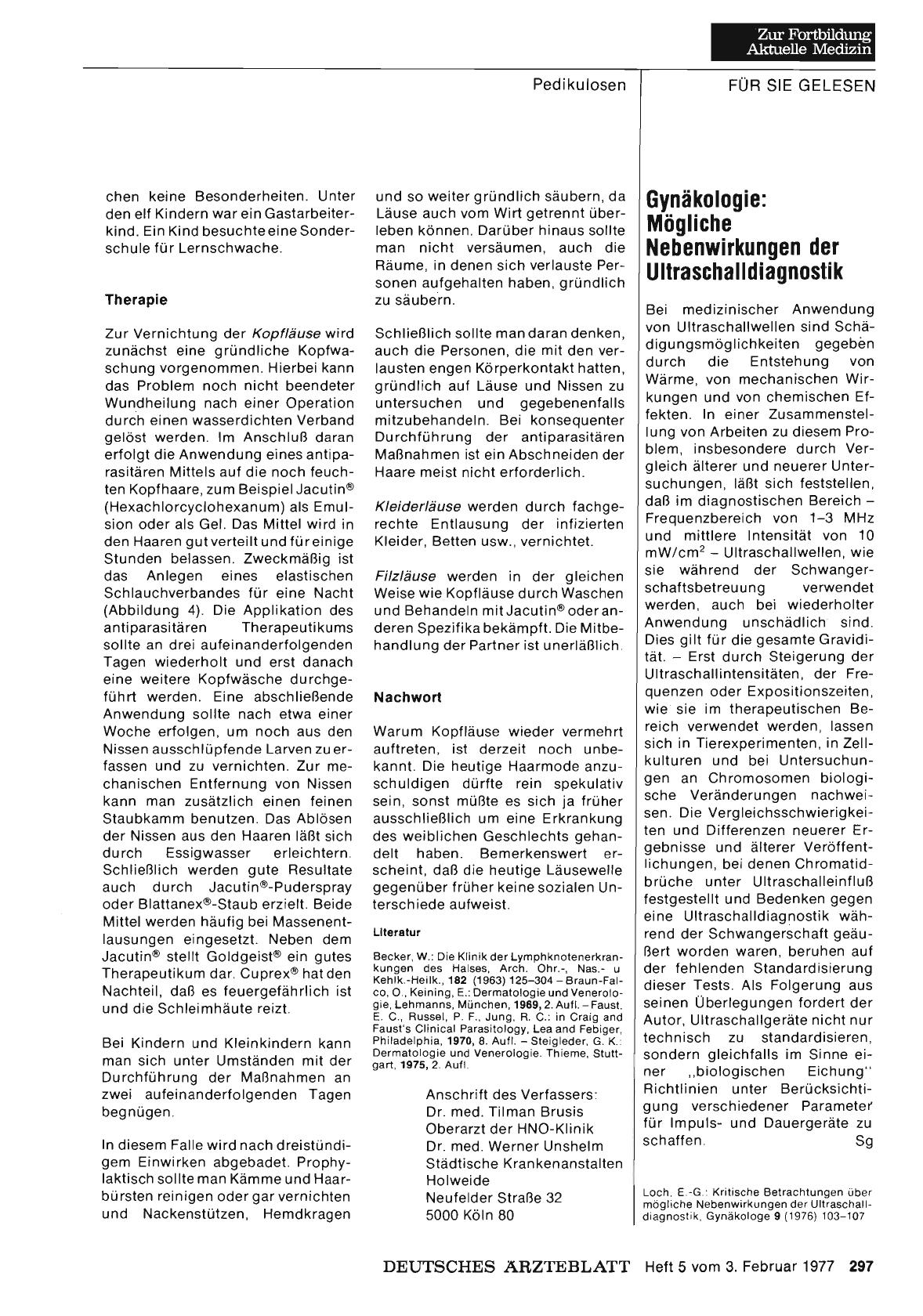 Vorschauseite 1: Gynäkologie: Mögliche Nebenwirkungen der Ultraschalldiagnostik