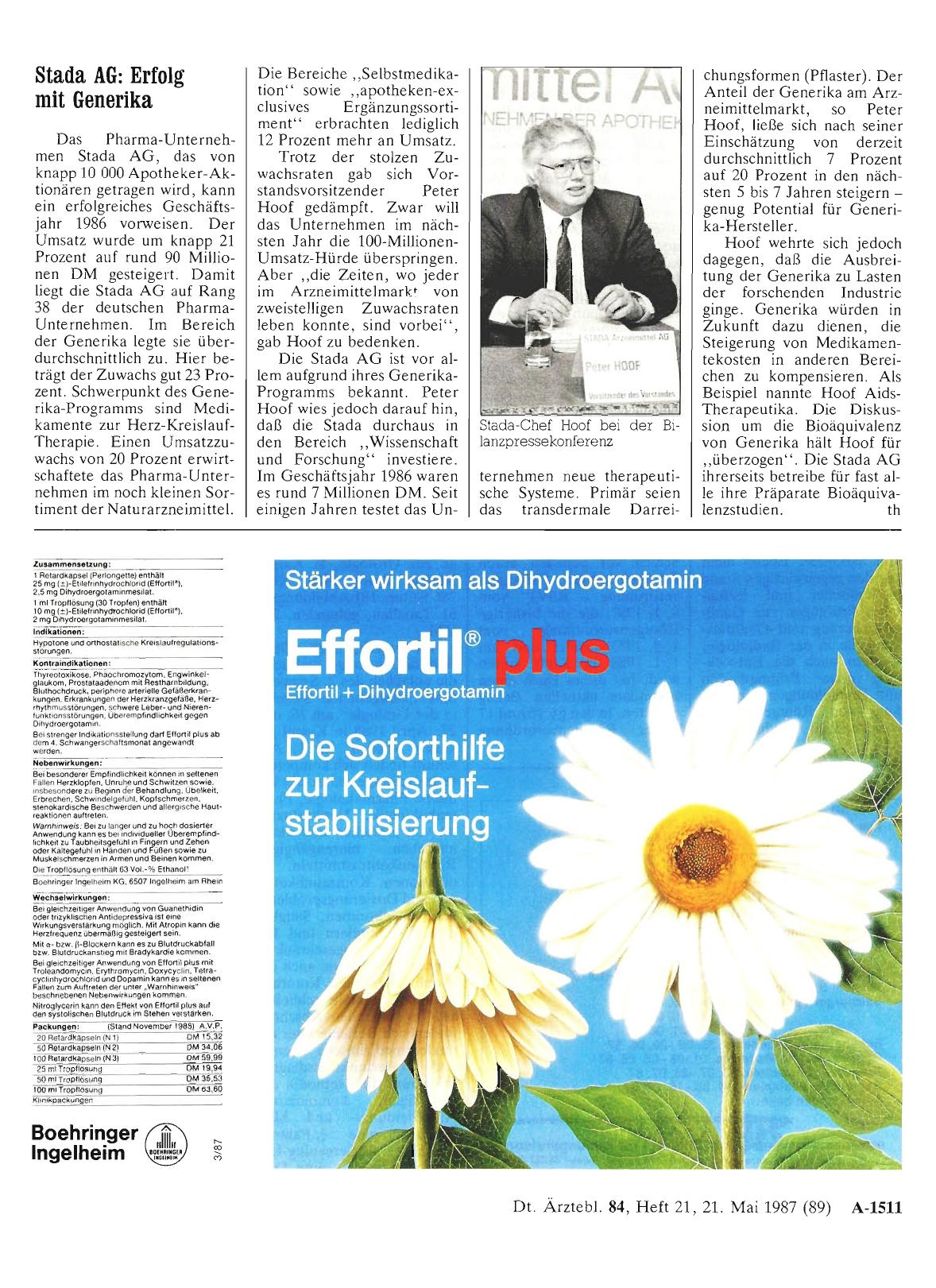 Vorschauseite 1: Stada AG: Erfolg mit Generik