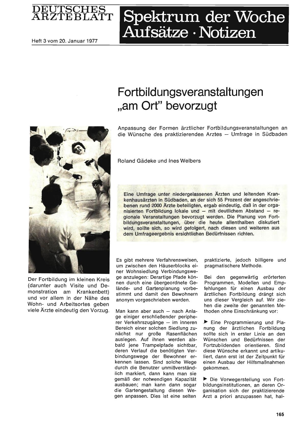 Vorschauseite 1: Fortbildungsveranstaltungen „am Ort“ bevorzugt