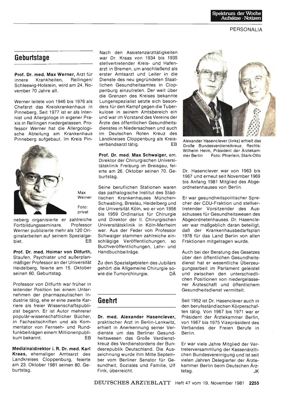 Vorschauseite 1: Geehrt