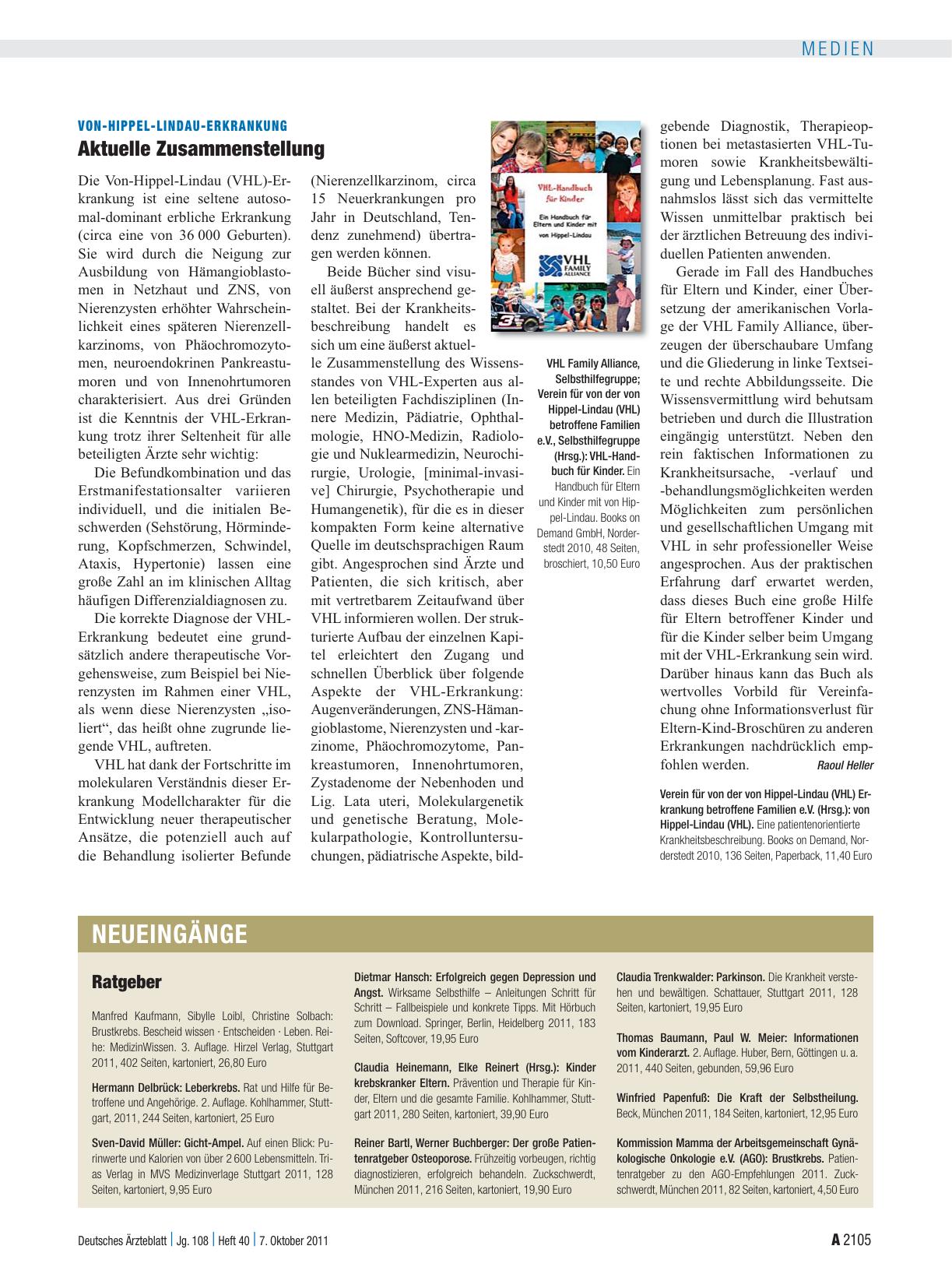Vorschauseite 1: Neueingänge
