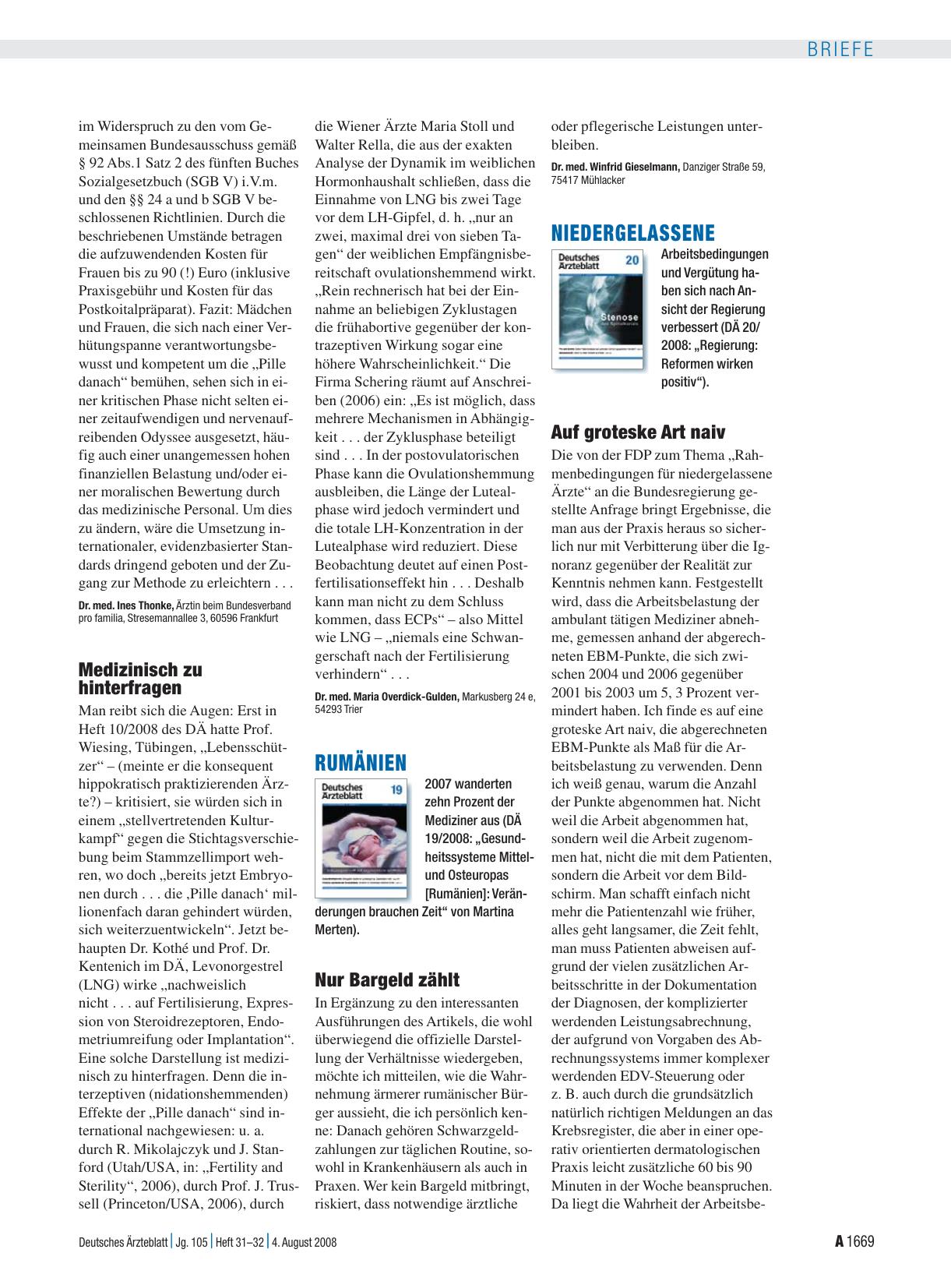 Vorschauseite 1: Notfall-Kontrazeption: Medizinisch zu hinterfragen