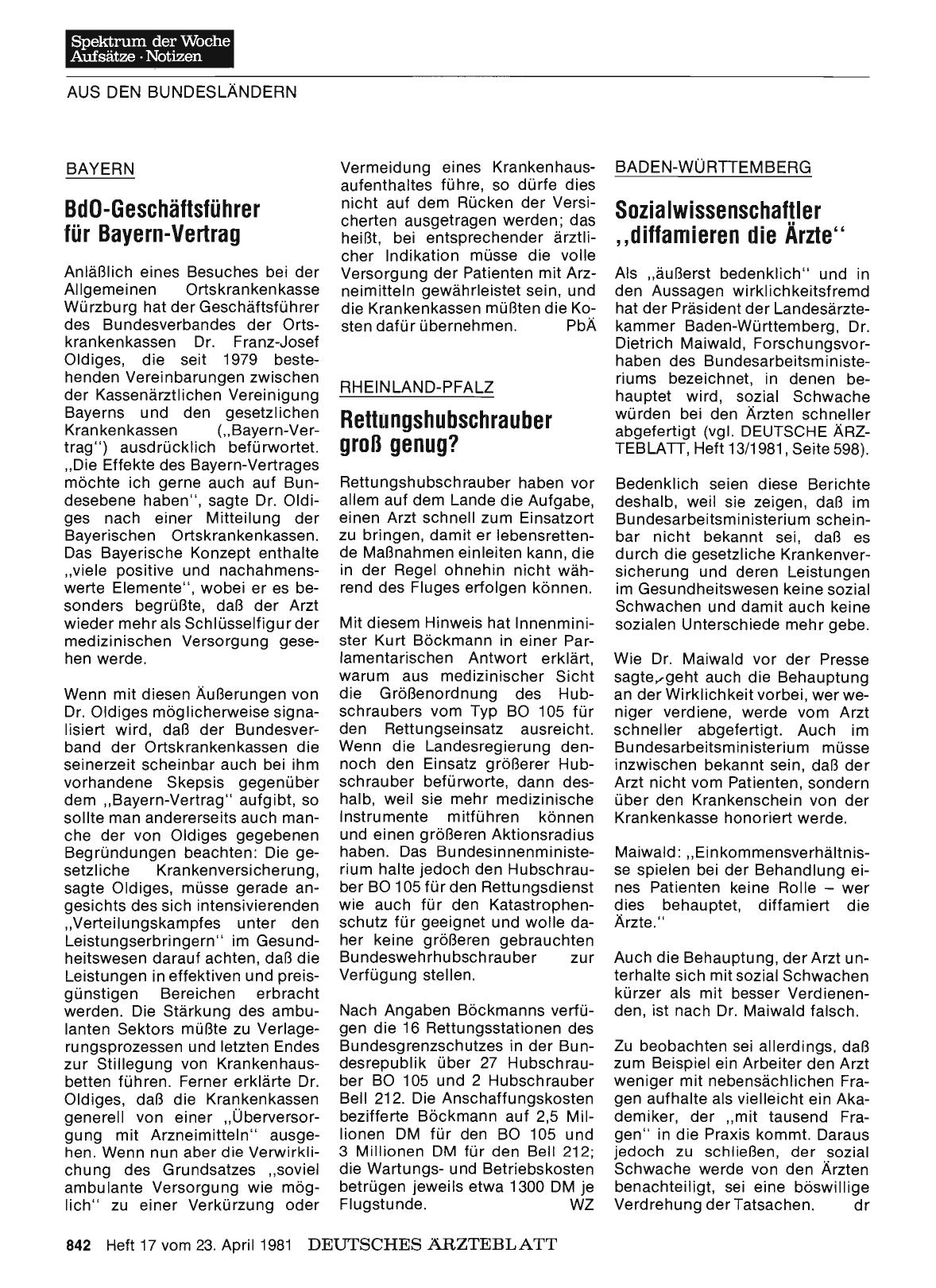 Vorschauseite 1: RHEINLAND-PFALZ: Rettungshubschrauber groß genug?