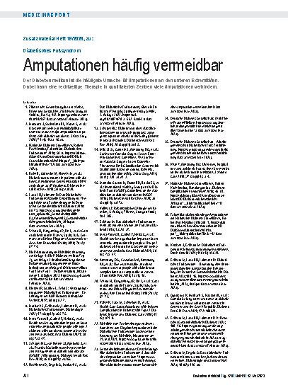 Vorschauseite 6: Diabetisches Fußsyndrom: Amputationen häufig vermeidbar