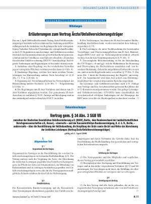 Vorschauseite 1: Mitteilungen: Erläuterungen zum Vertrag Ärzte/Unfallversicherungsträger