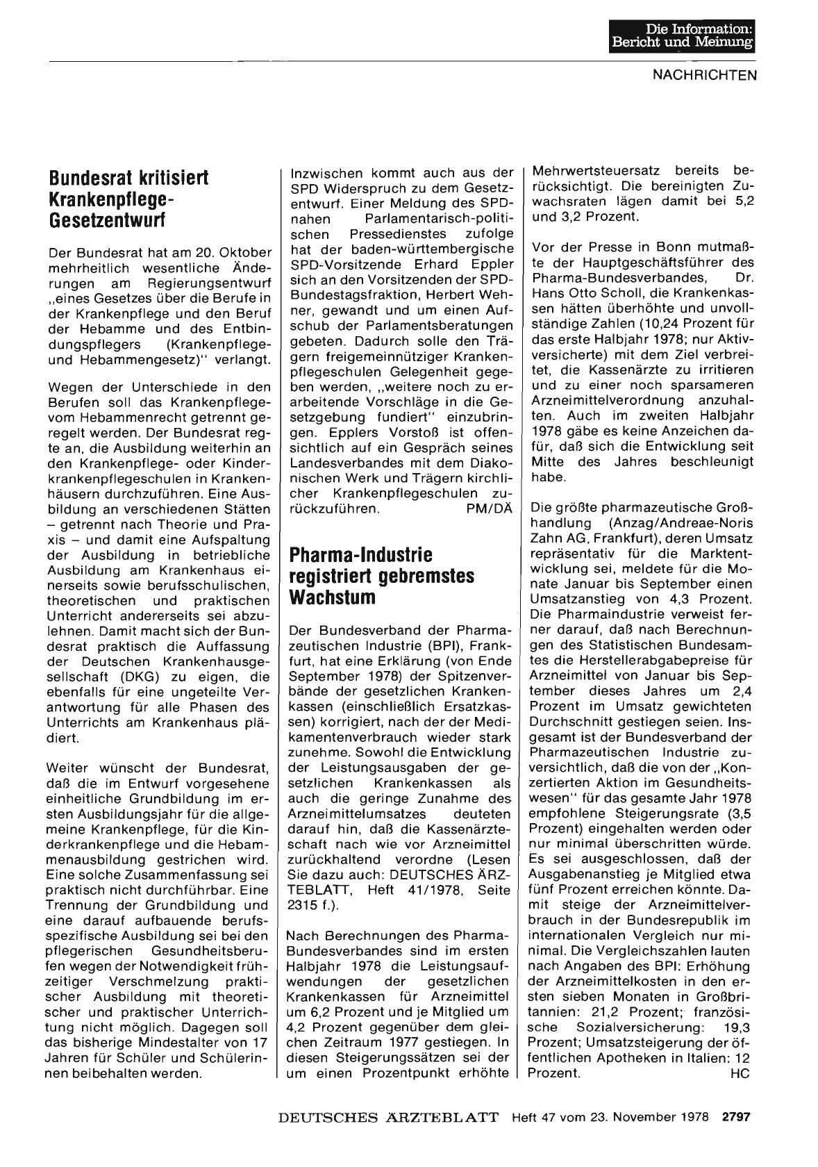 Vorschauseite 1: Pharma-lndustrie registriert gebremstes Wachstum