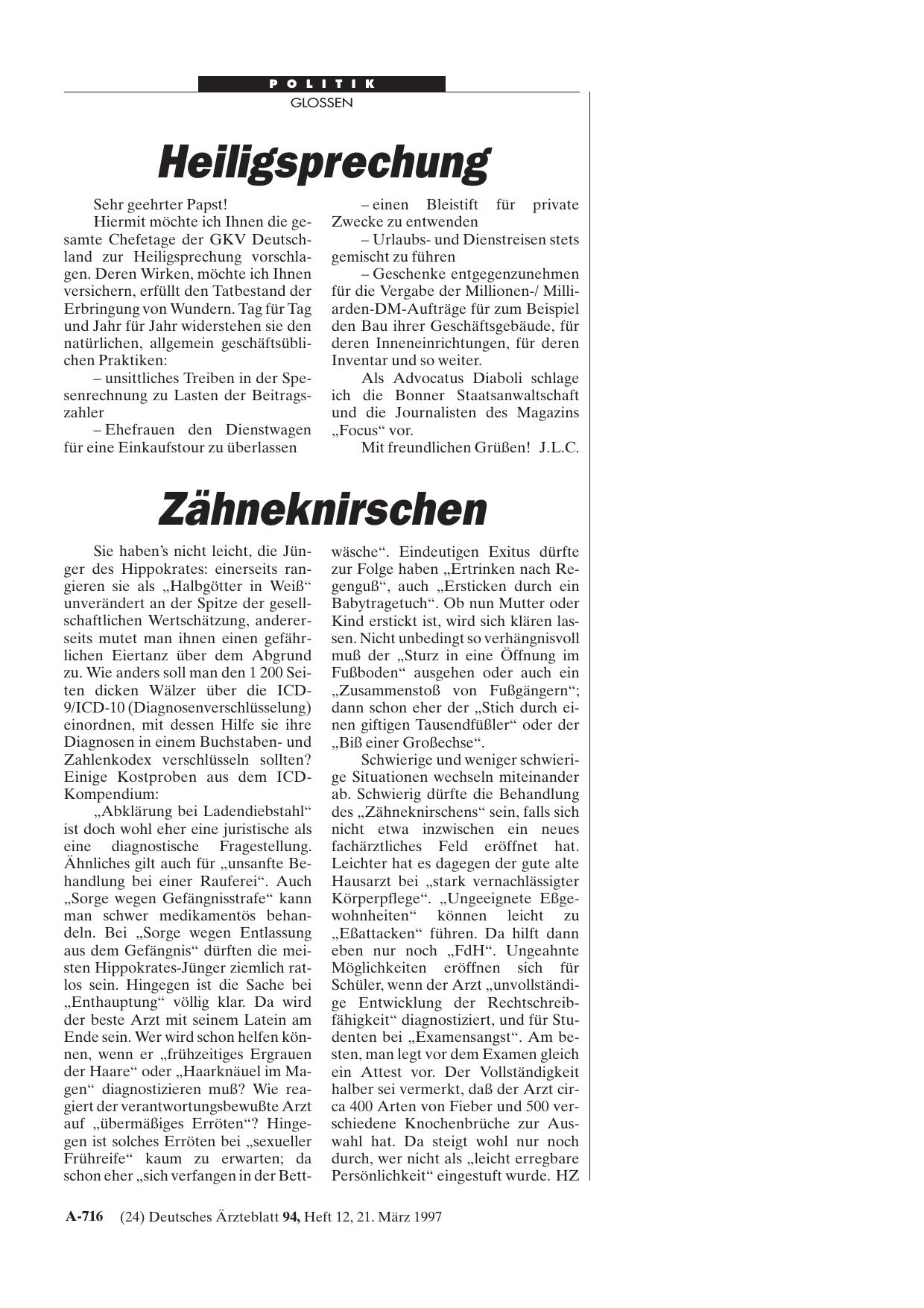 Vorschauseite 1: Heiligsprechung