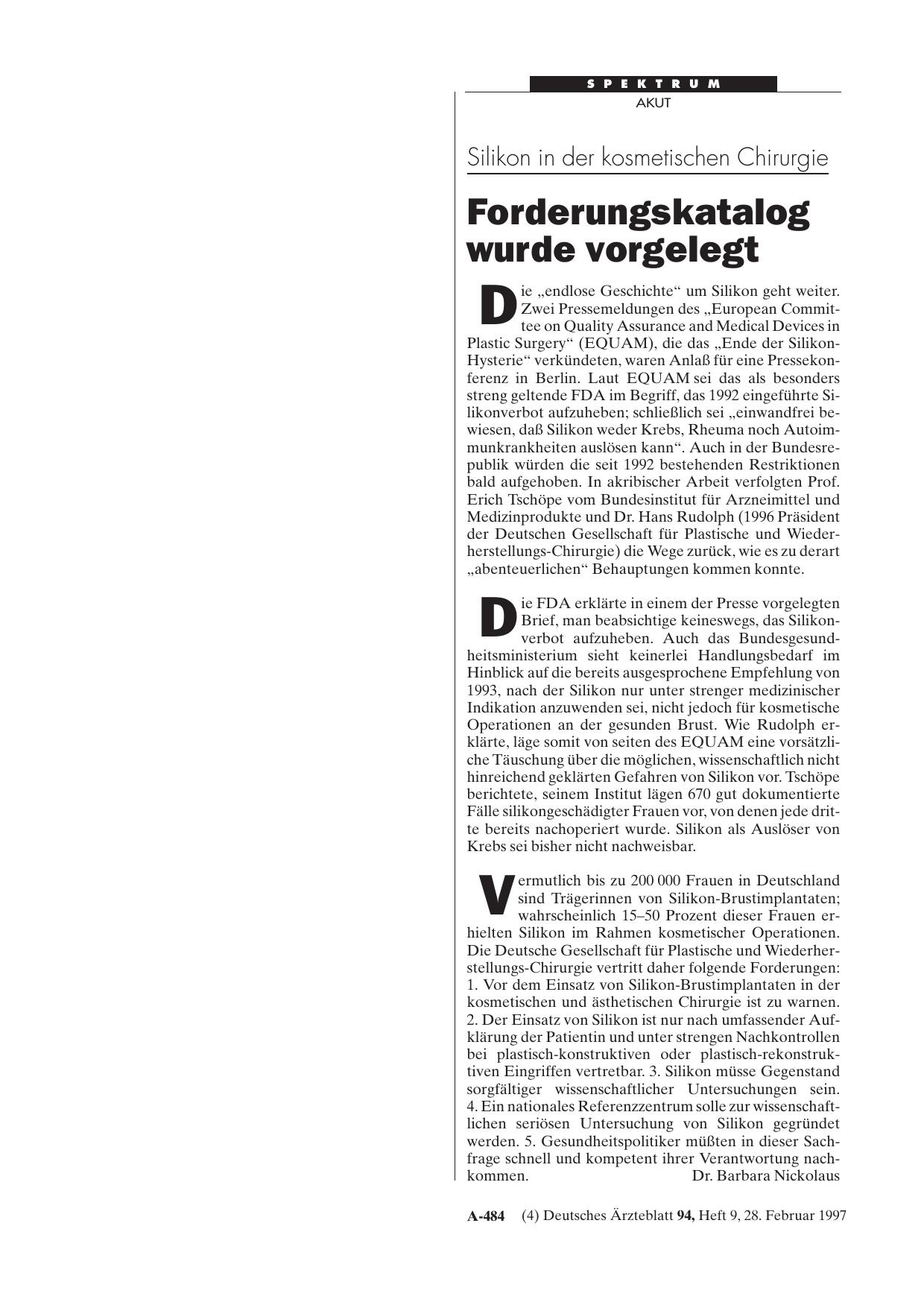 Vorschauseite 1: Forderungskatalog wurde vorgelegt