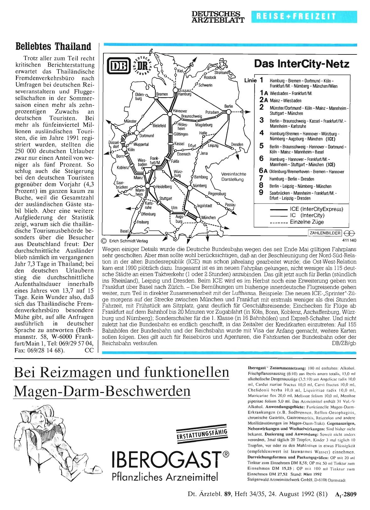 Vorschauseite 1: Das InterCity-Netz