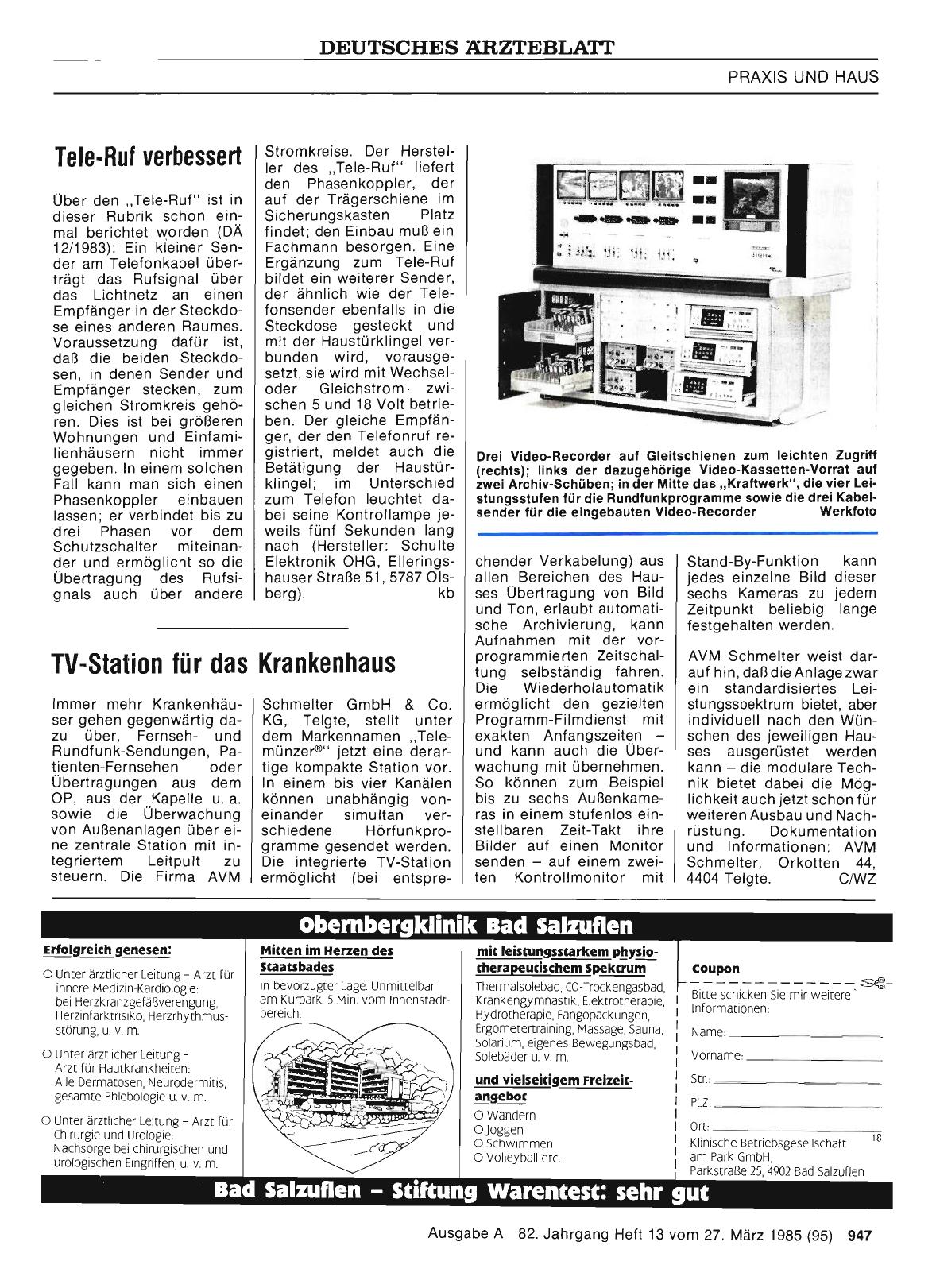 Vorschauseite 1: Tele-Ruf verbessert