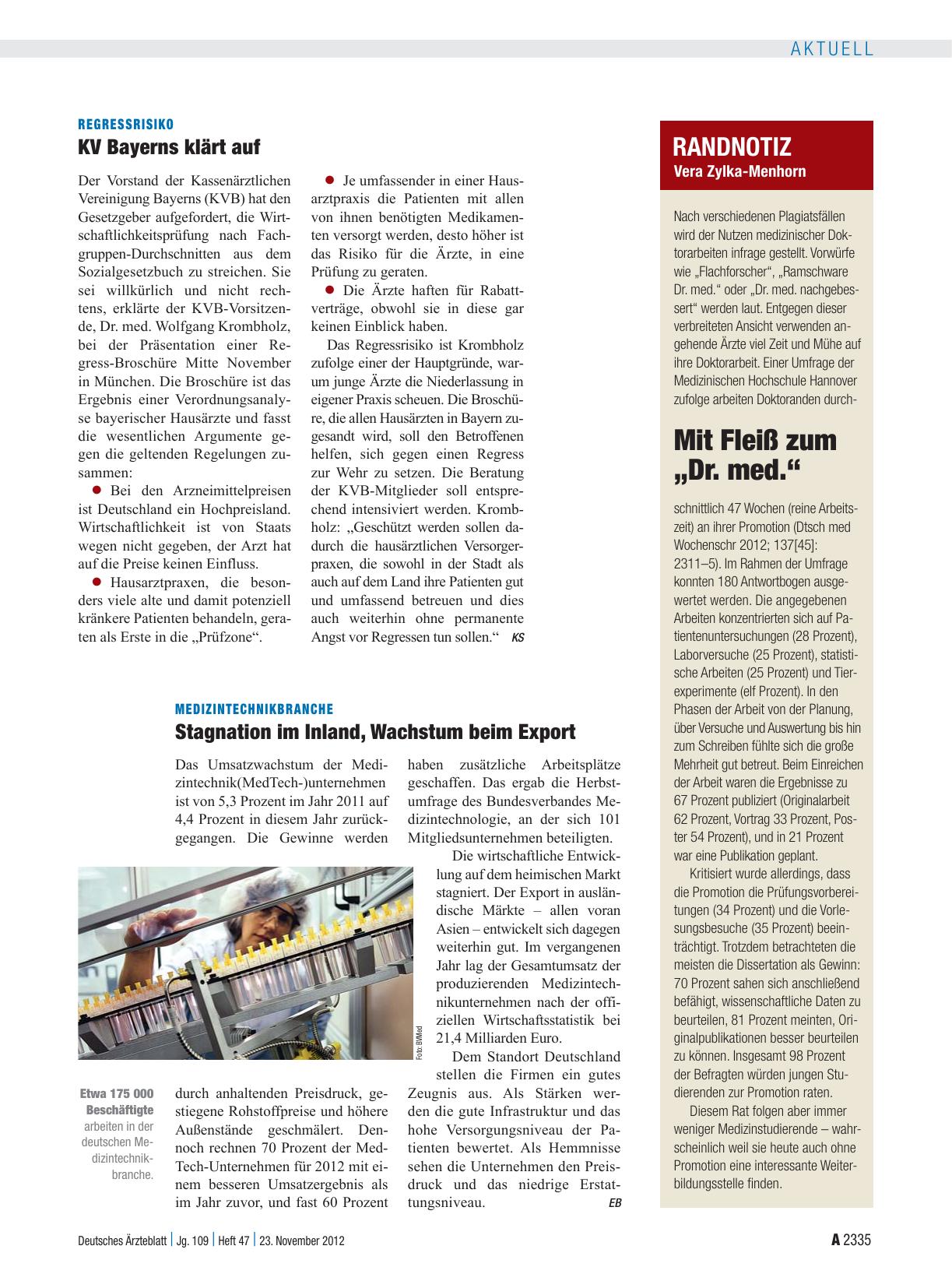 Vorschauseite 1: Regressrisiko: KV Bayerns klärt auf