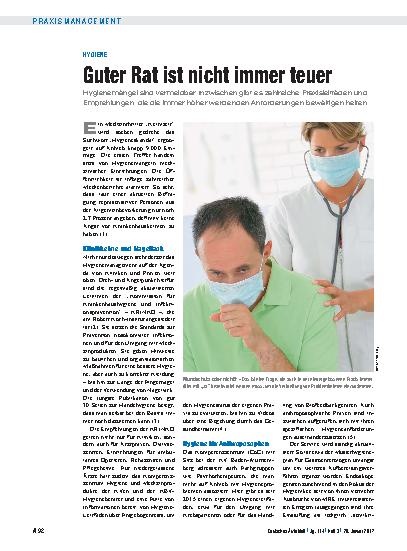 Vorschauseite 1: Hygiene: Guter Rat ist nicht immer teuer