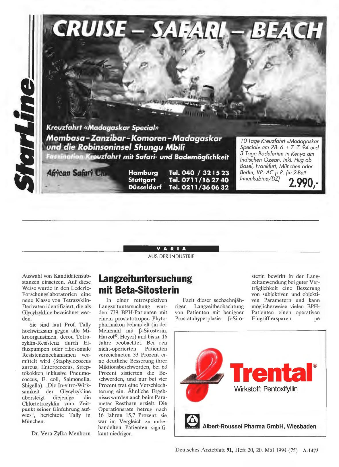 Vorschauseite 1: Langzeituntersuchung mit Beta-Sitosterin