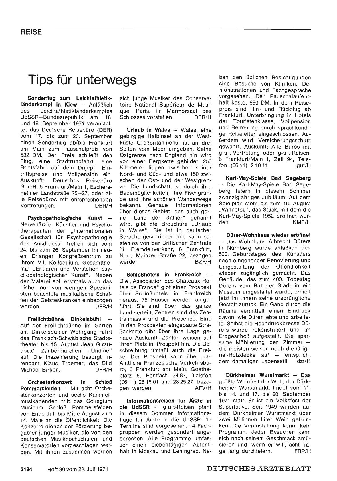 Vorschauseite 1: Tips für unterwegs