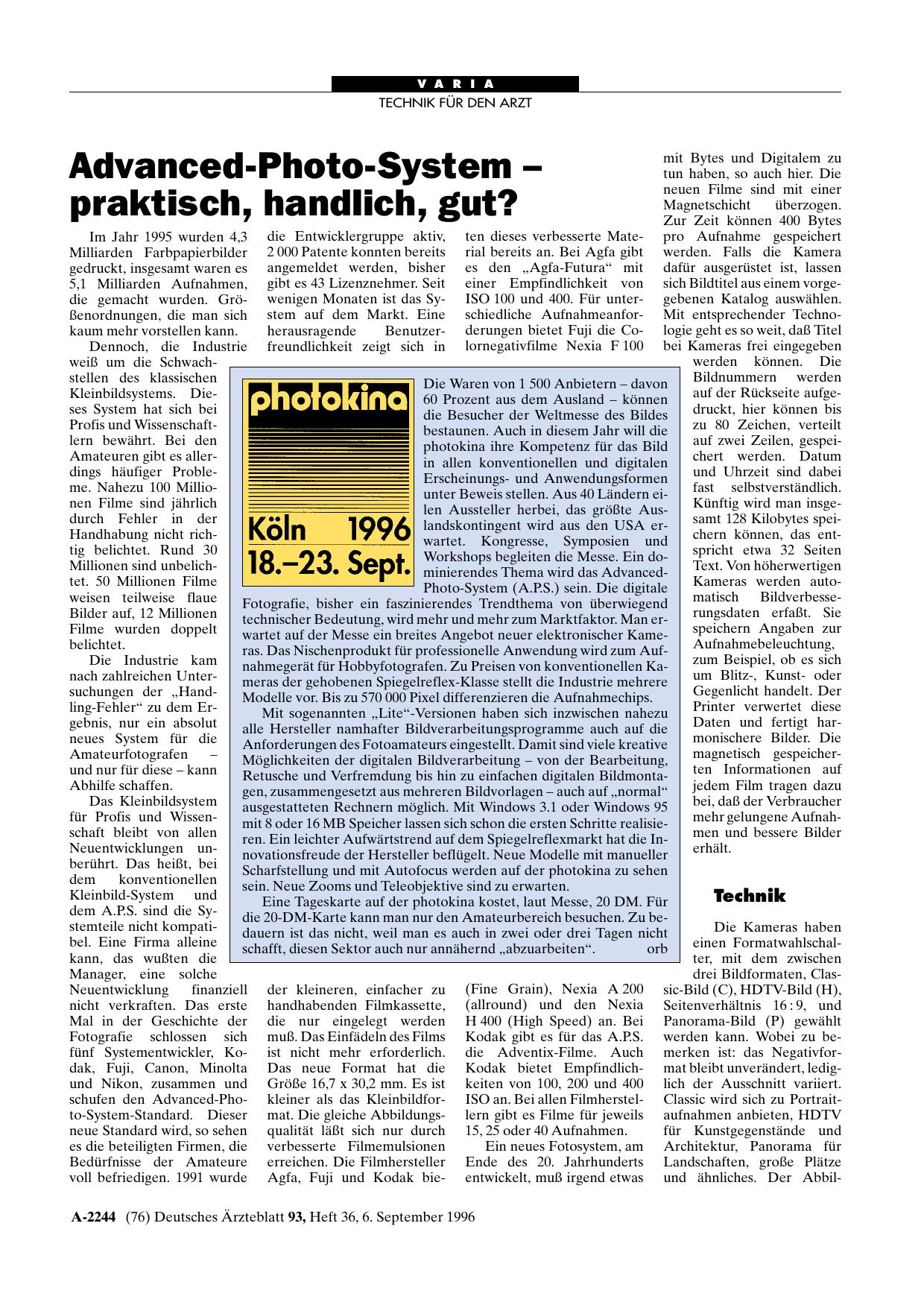 Vorschauseite 1: photokina