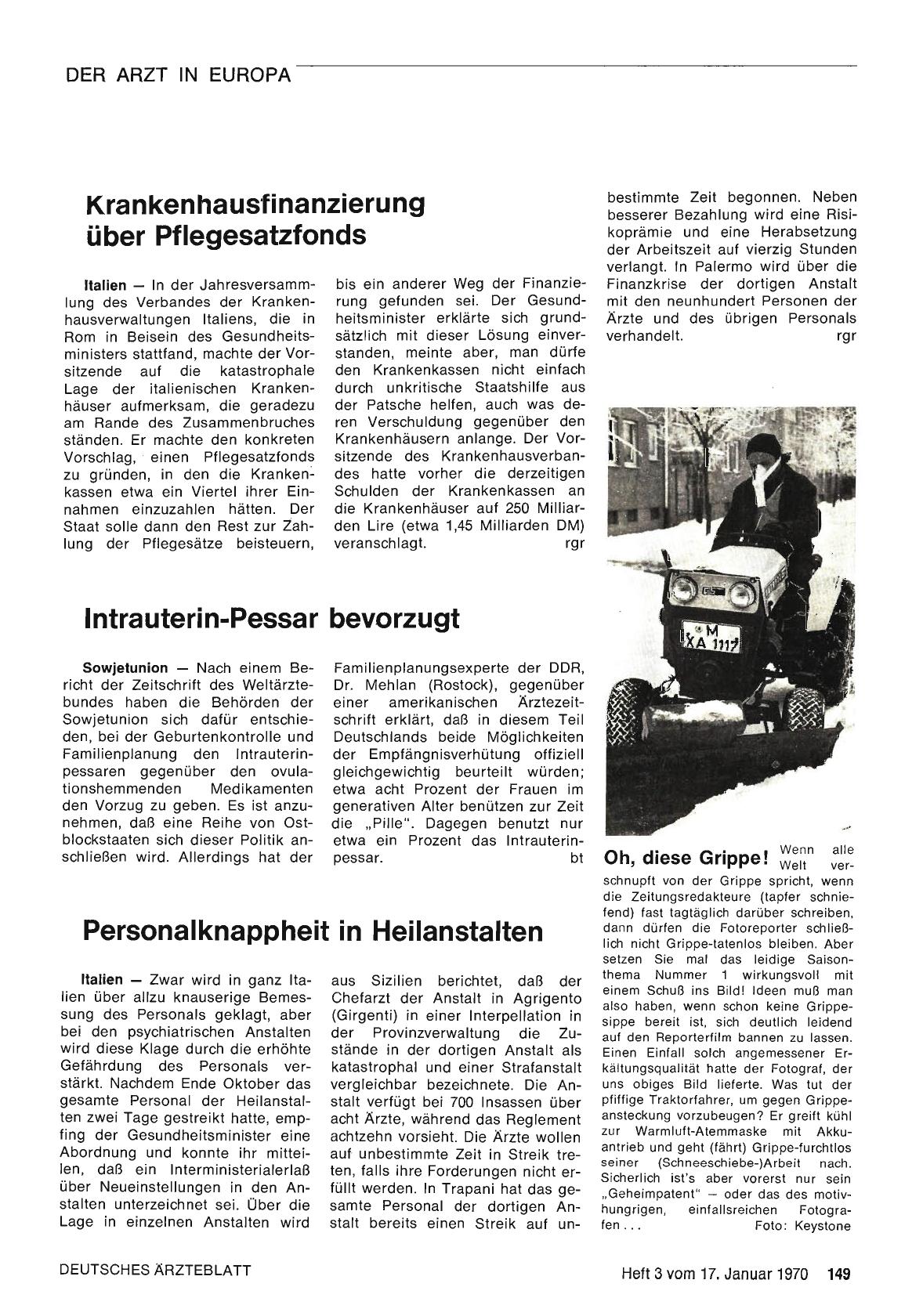 Vorschauseite 1: Personalknappheit in Heilanstalten