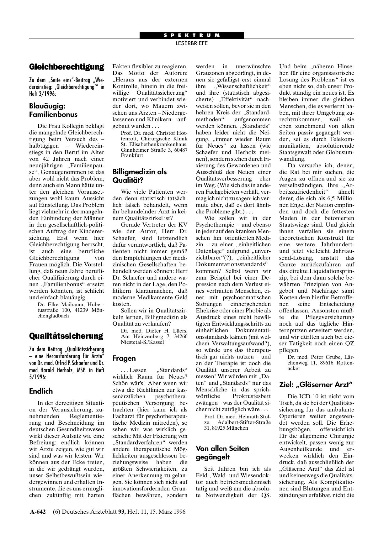 Vorschauseite 1: Qualitätssicherung: Fragen