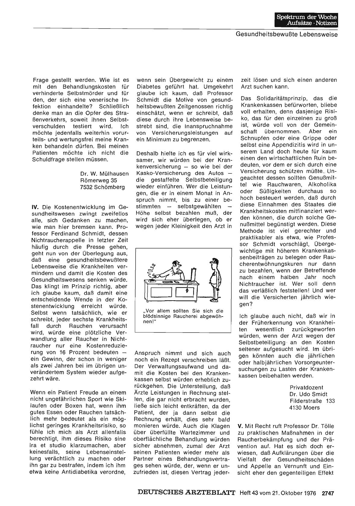 Vorschauseite 1: Anreize für eine gesundheitsbewußte Lebensweise: Stellungnahme IV