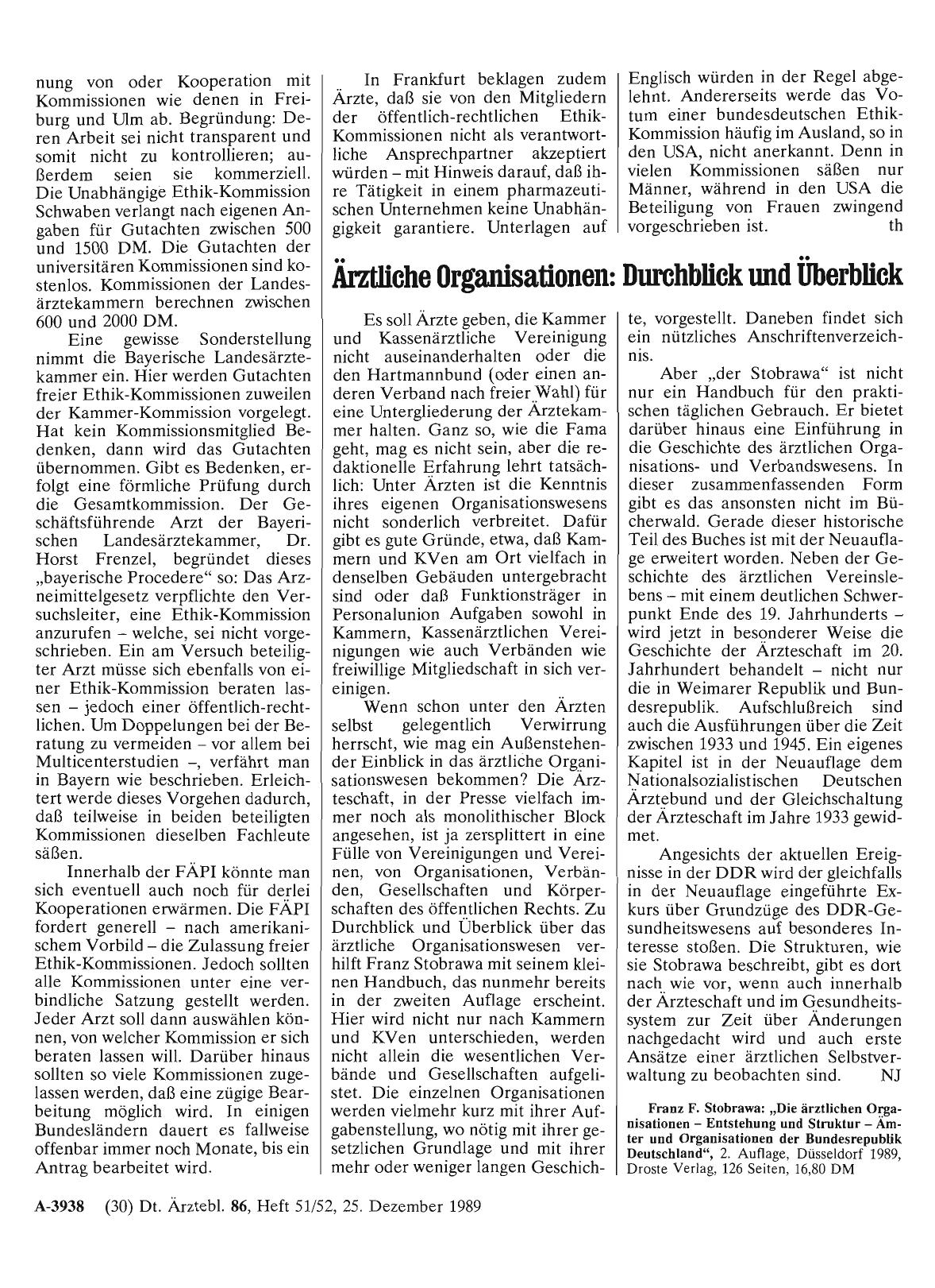 Vorschauseite 1: Ärztliche Organisationen: Durchblick und Überblick