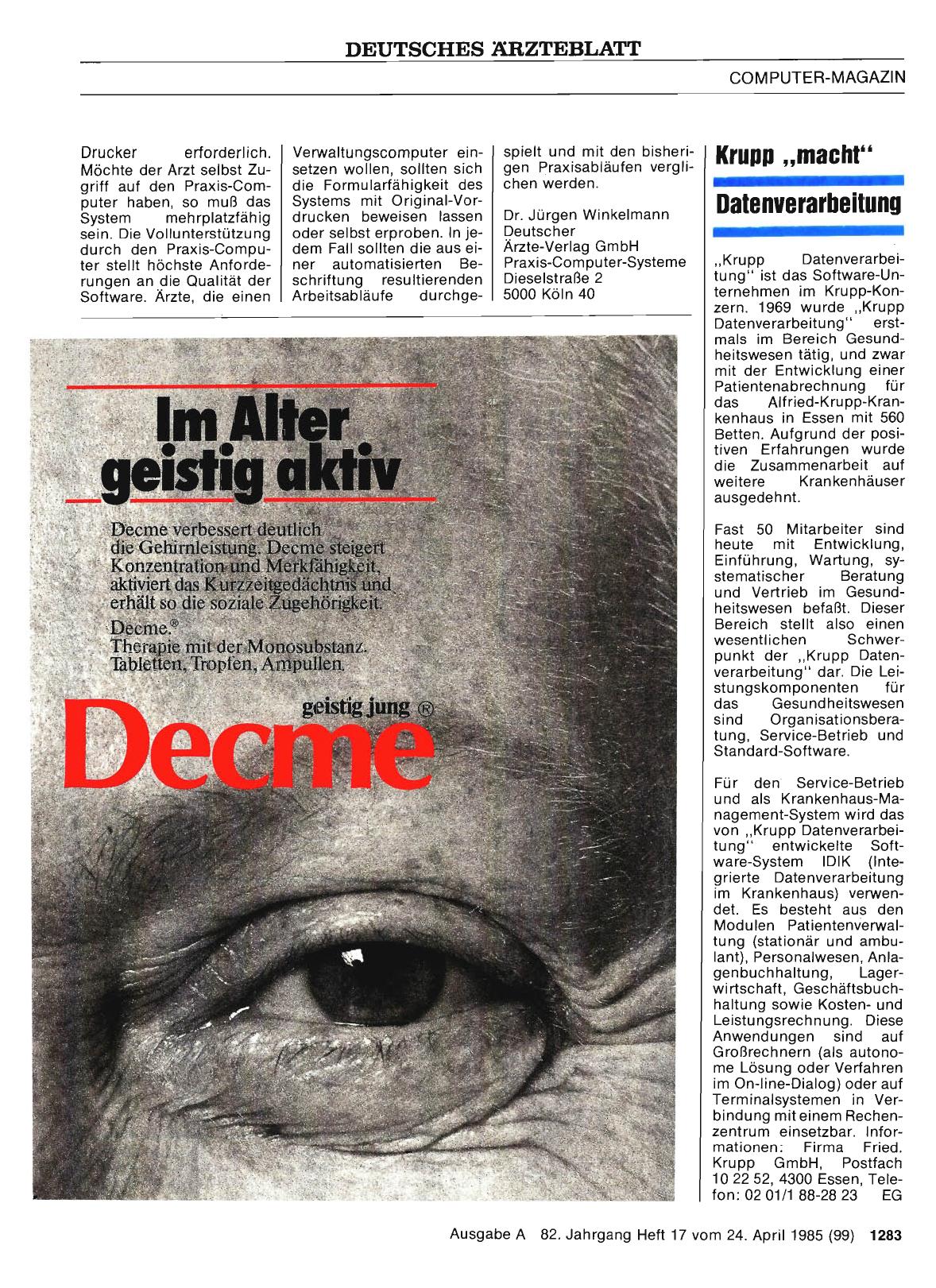 Vorschauseite 1: Krupp „macht“ Datenverarbeitung