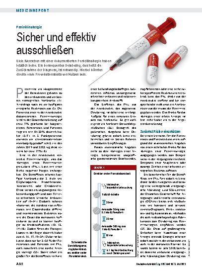 Vorschauseite 1: Penicillinallergie: Sicher und effektiv ausschließen