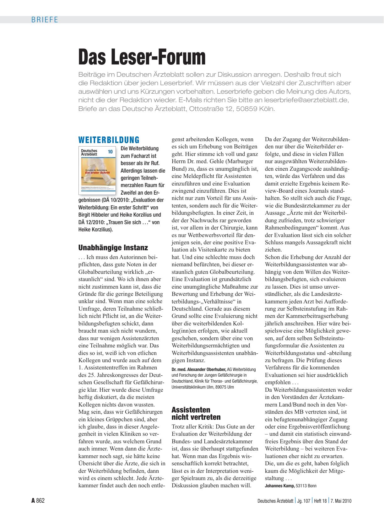 Vorschauseite 1: Weiterbildung: Assistenten nicht vertreten