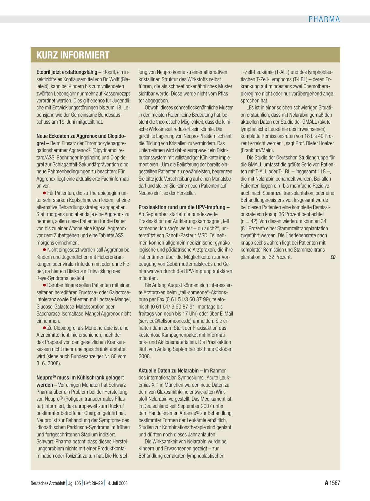 Vorschauseite 1: Kurz informiert