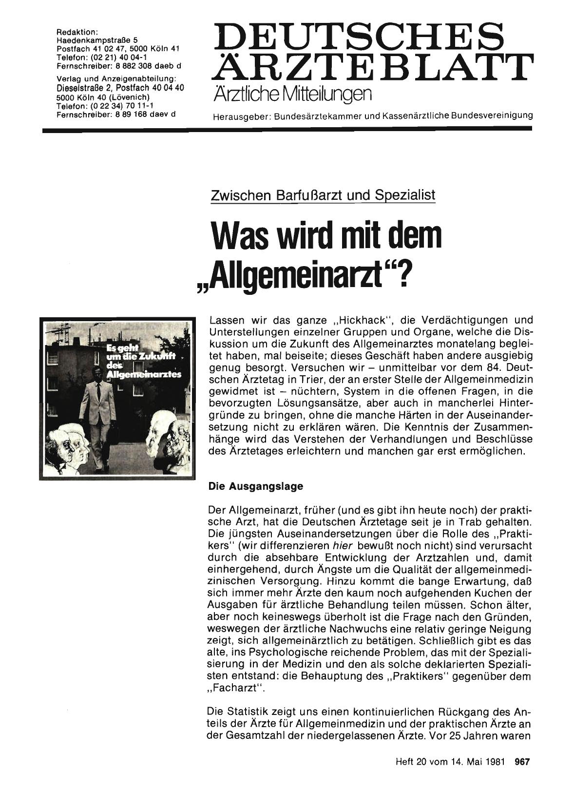 Vorschauseite 1: Zwischen Barfußarzt und Spezialist: Was wird mit dem „Allgemeinarzt"? (Teil 1)