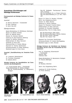 Vorschauseite 1: Ausschüsse, Einrichtungen und Ständige Konferenzen