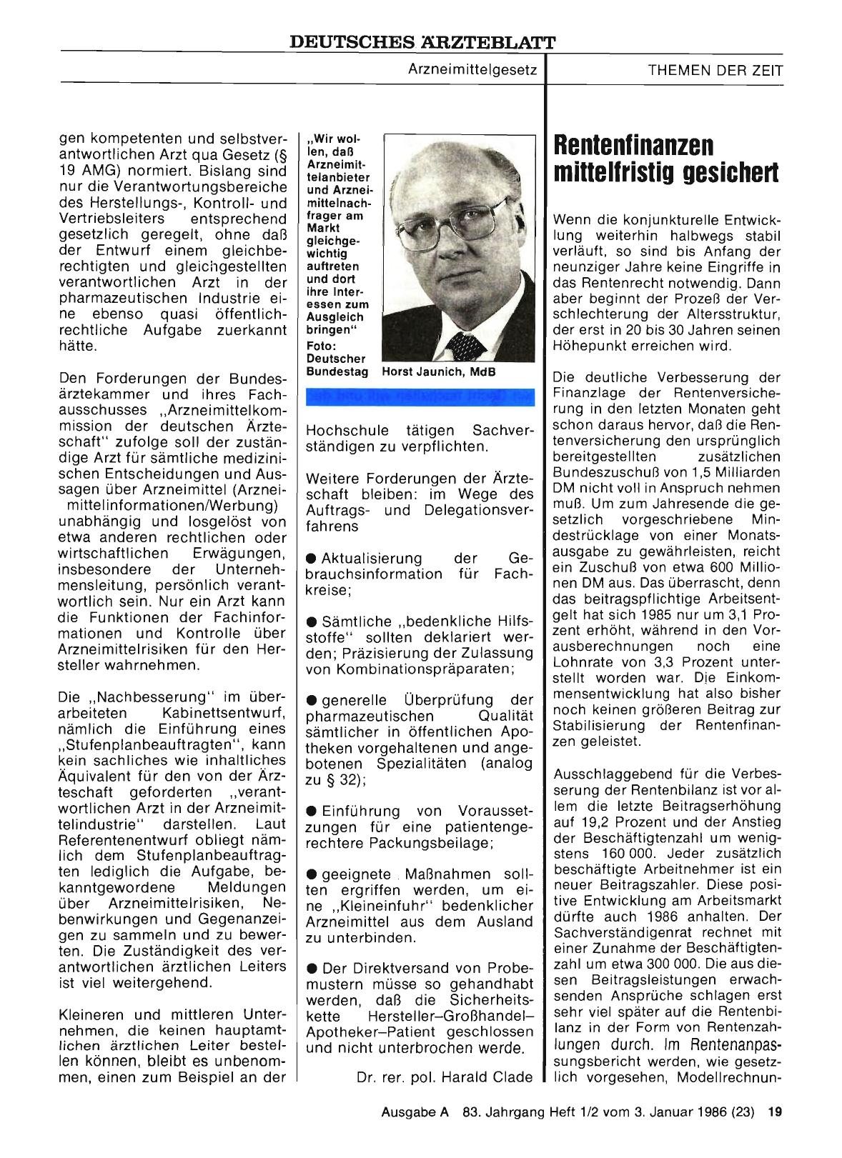 Vorschauseite 1: Rentenfinanzen mittelfristig gesichert