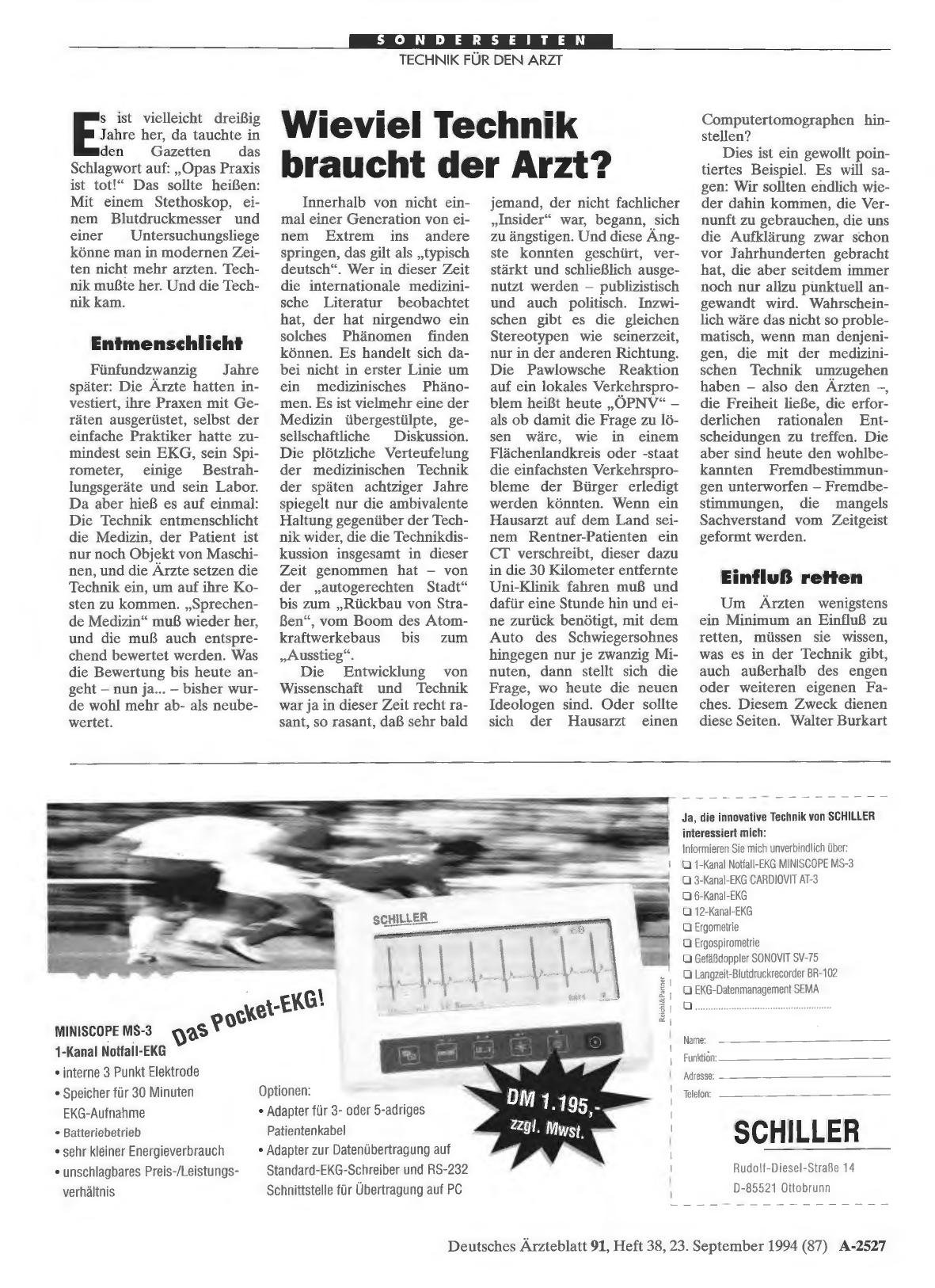 Vorschauseite 1: Wieviel Technik braucht der Arzt?
