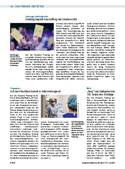 Vorschauseite 1: Triagegesetz: Ruf nach Rechtssicherheit in Entscheidungsnot