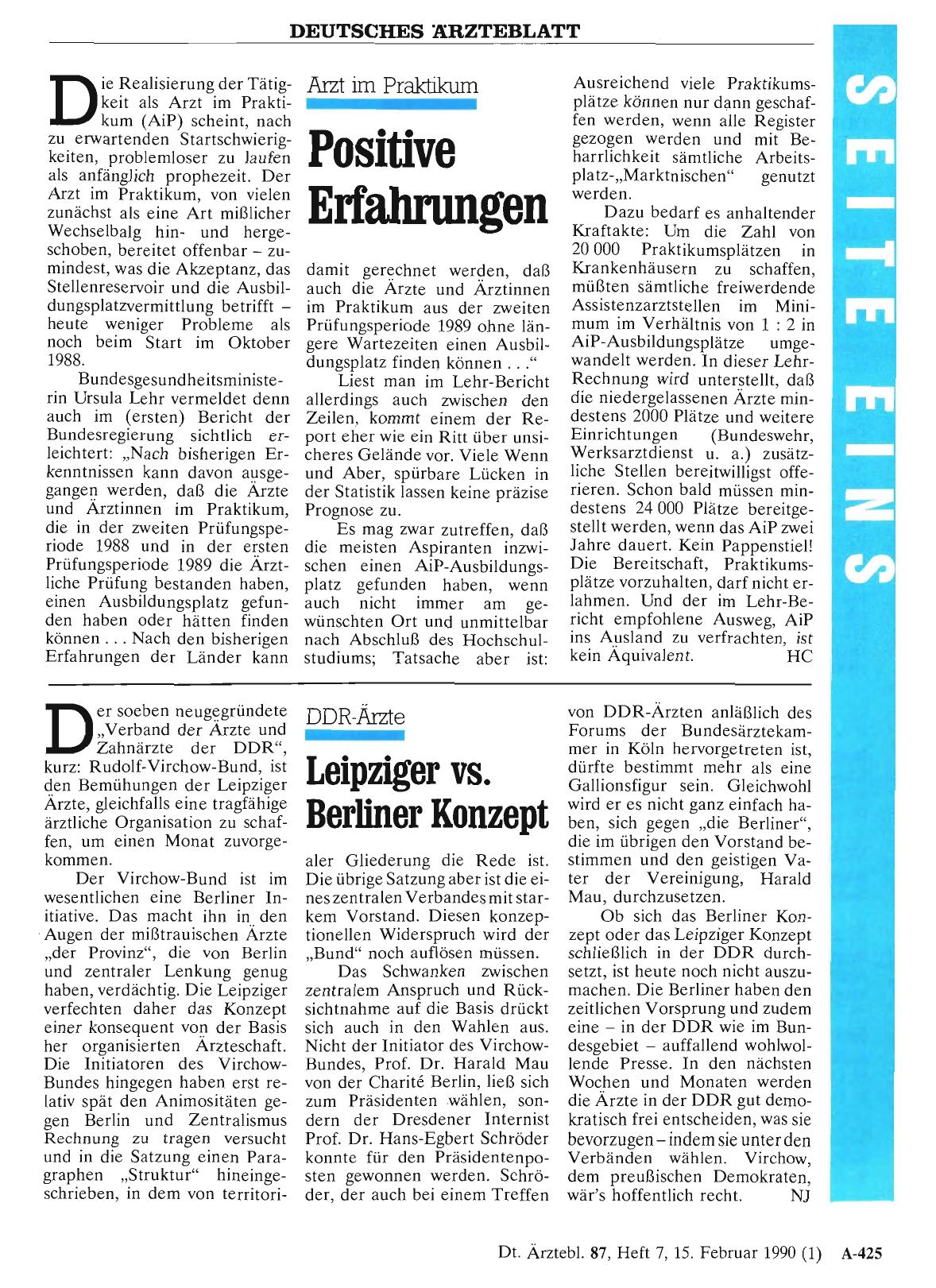 Vorschauseite 1: DDR-Ärzte: Leipziger vs. Berliner Konzept