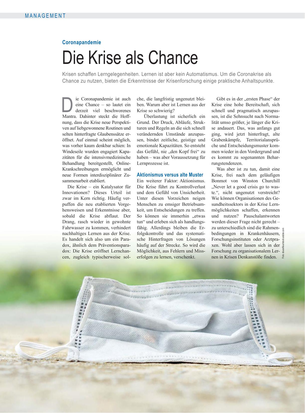Vorschauseite 1: Coronapandemie: Die Krise als Chance