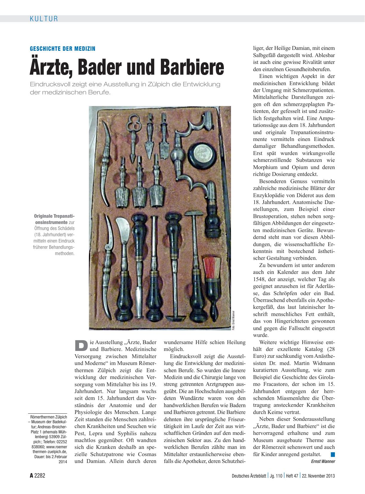 Vorschauseite 1: Geschichte der Medizin: Ärzte, Bader und Barbiere