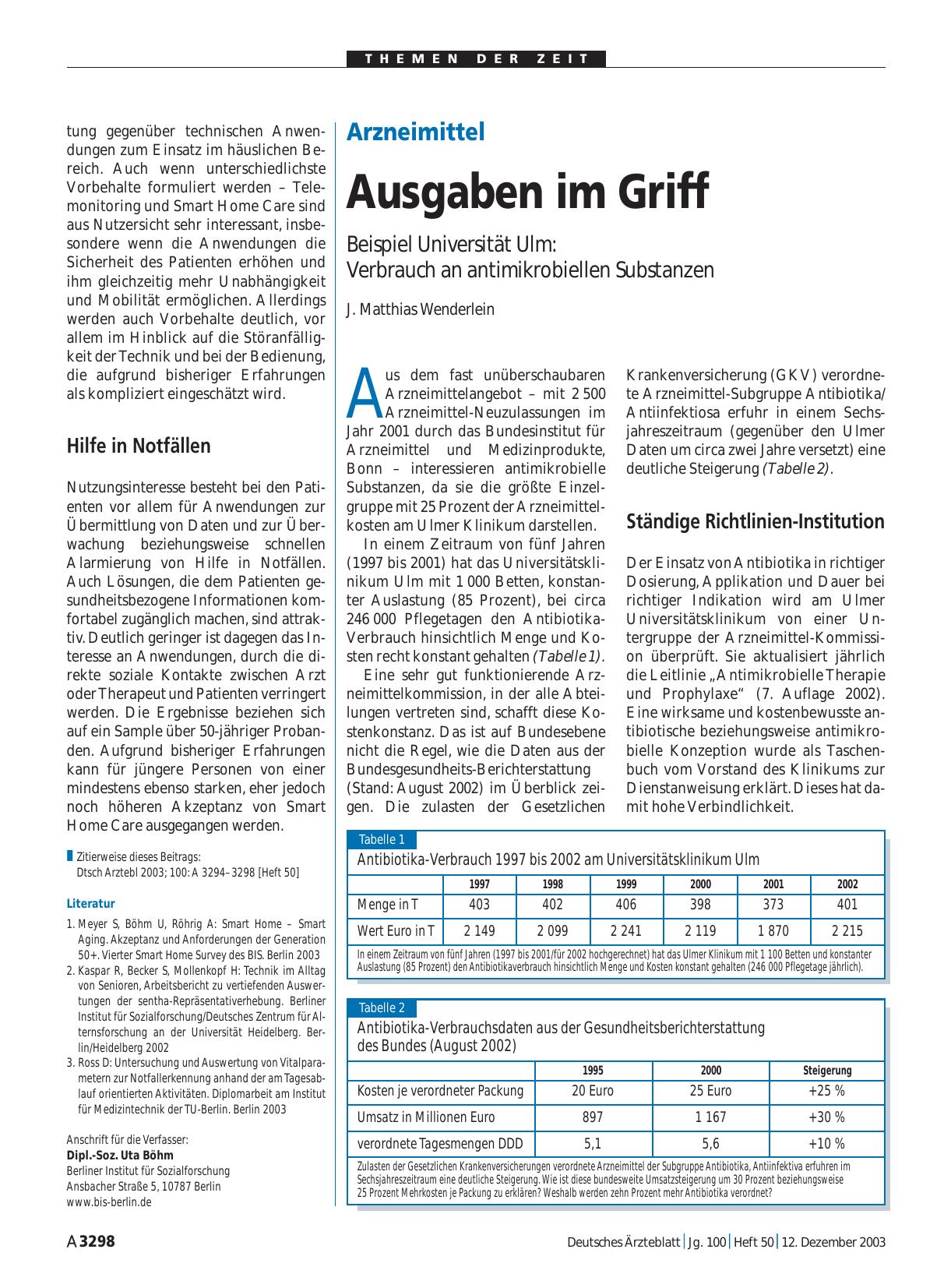 Vorschauseite 1: Arzneimittel: Ausgaben im Griff