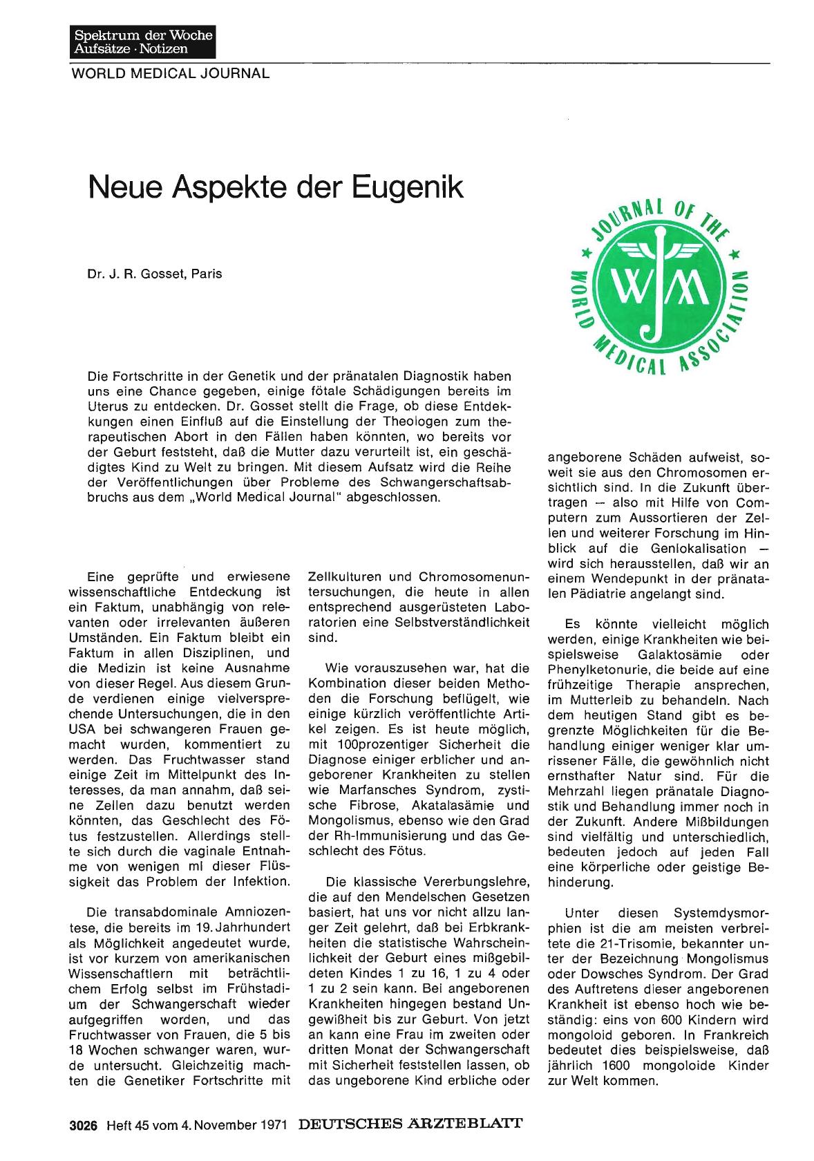 Vorschauseite 1: Neue Aspekte der Eugenik