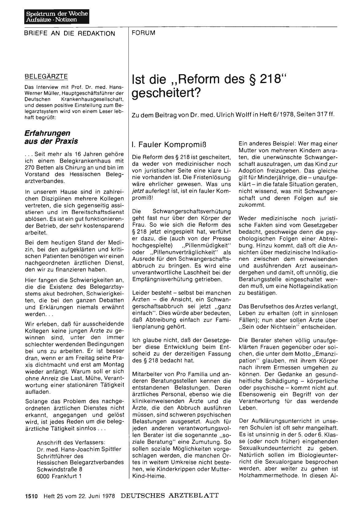 Vorschauseite 1: Ist die „Reform des § 218“ gescheitert?