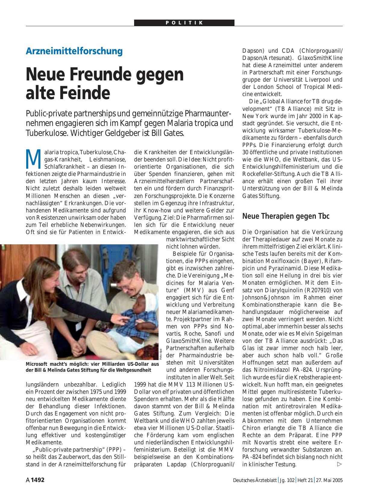 Vorschauseite 1: Arzneimittelforschung: Neue Freunde gegen alte Feinde