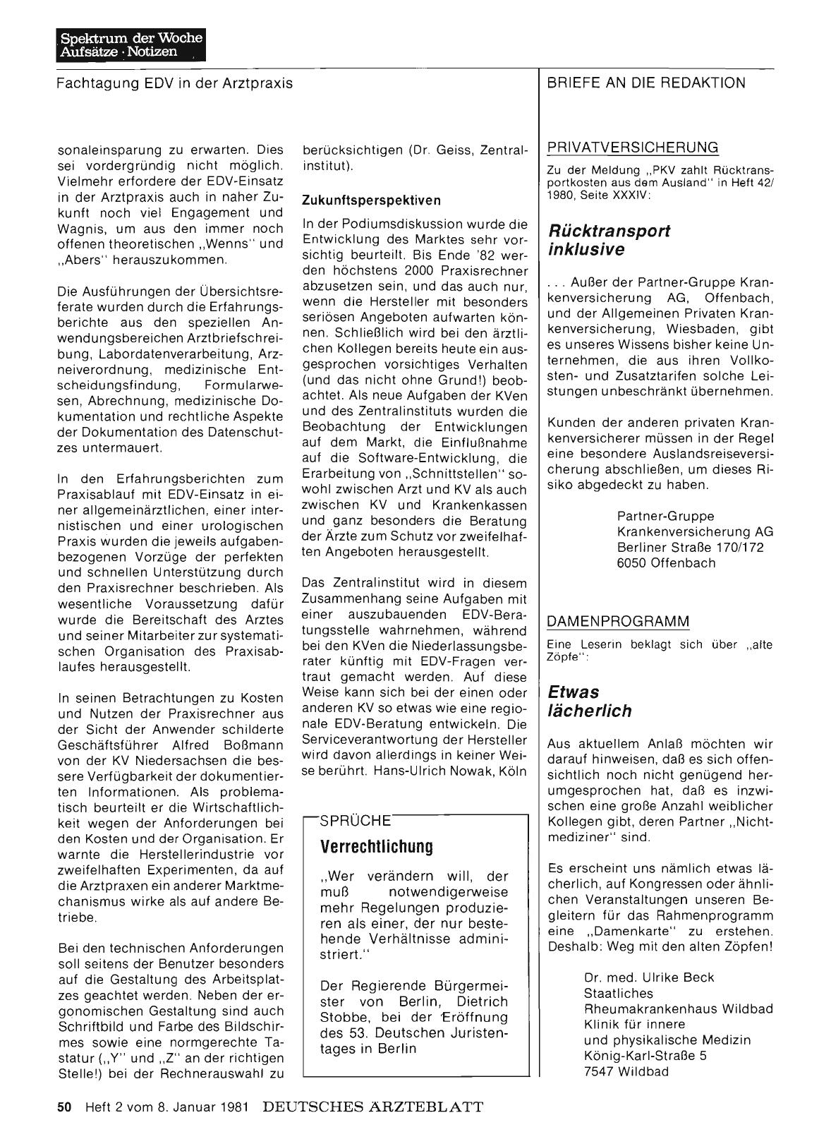 Vorschauseite 1: DAMENPROGRAMM: Etwas lächerlich