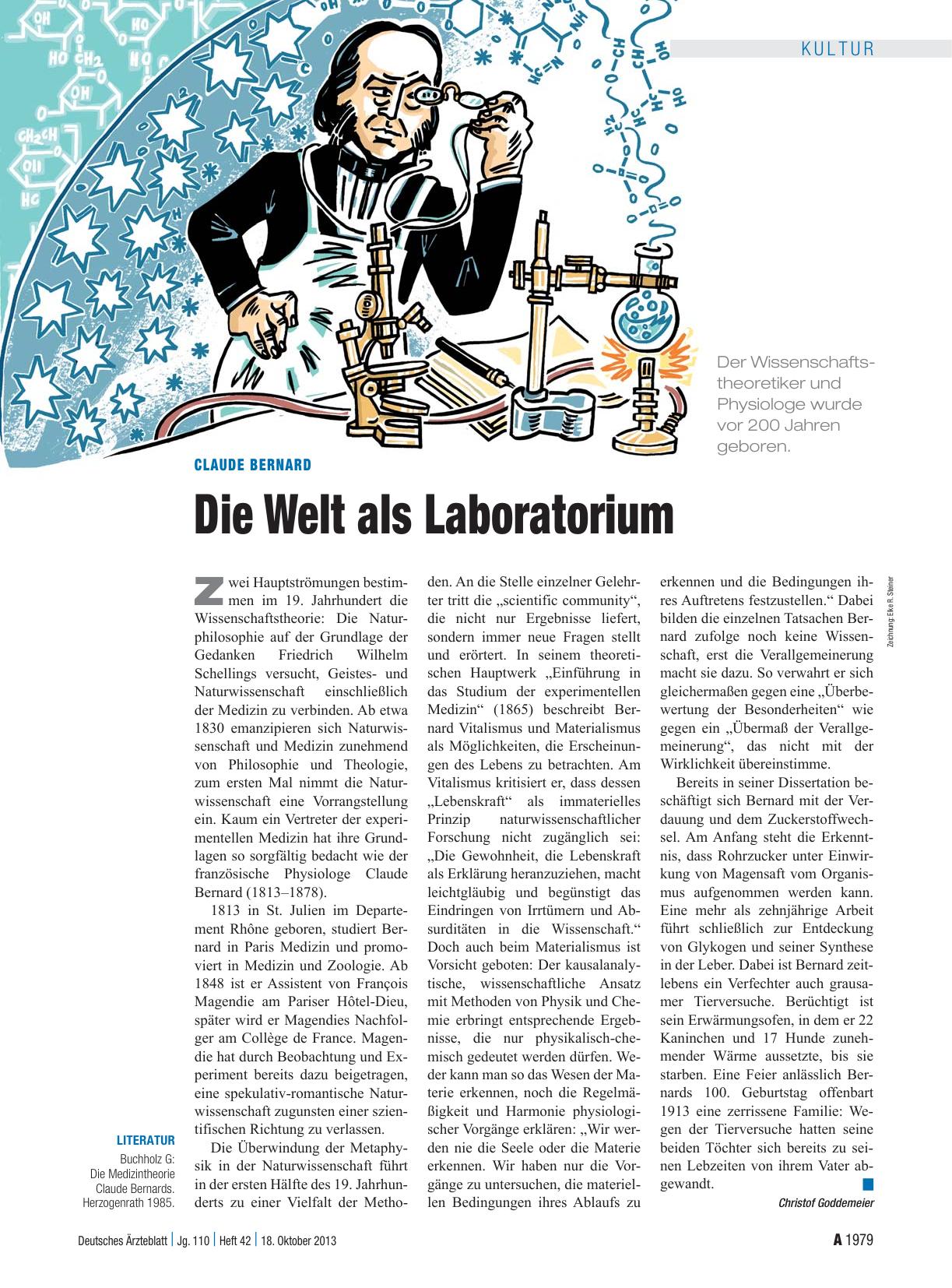 Vorschauseite 1: Claude Bernard: Die Welt als Laboratorium