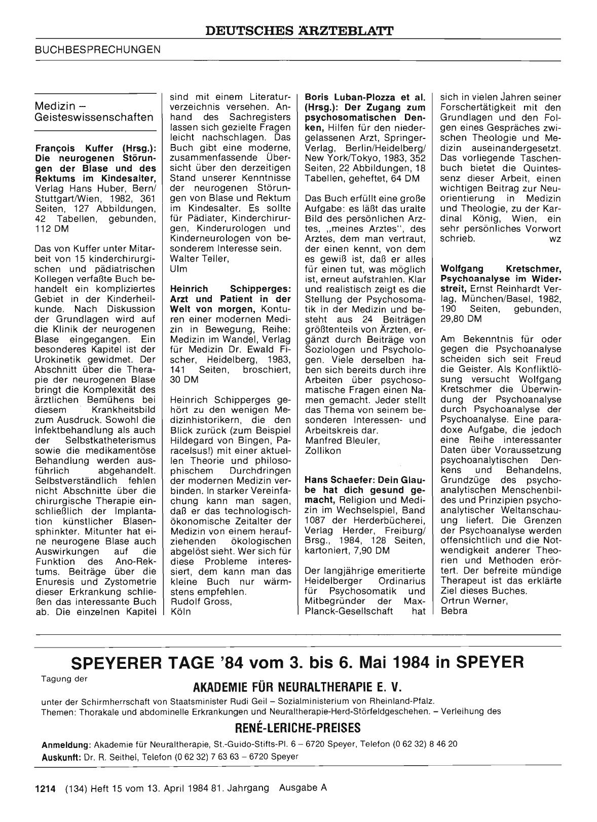 Vorschauseite 1: Medizin — Geisteswissenschaften
