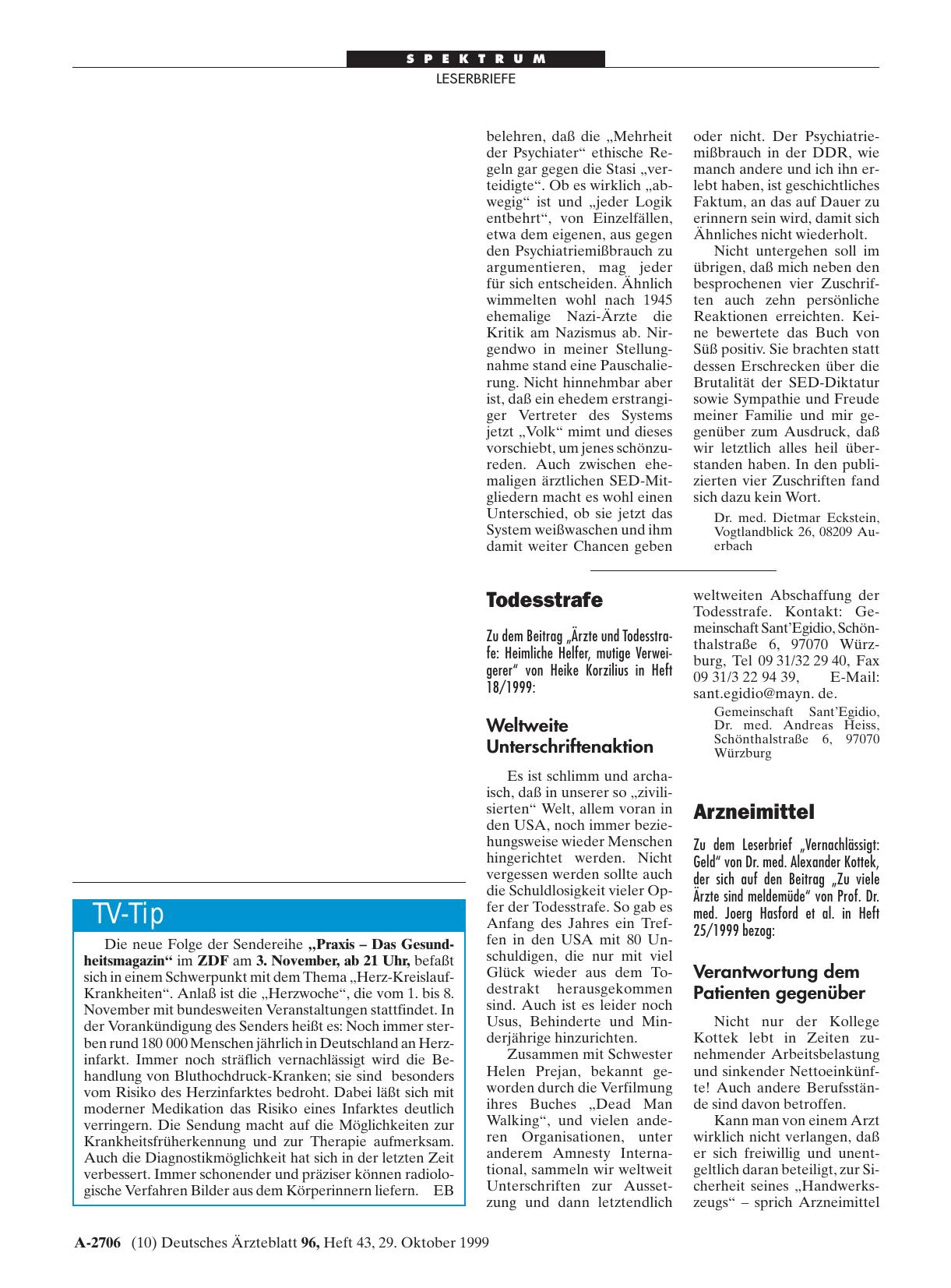 Vorschauseite 1: Arzneimittel: Verantwortung dem Patienten gegenüber