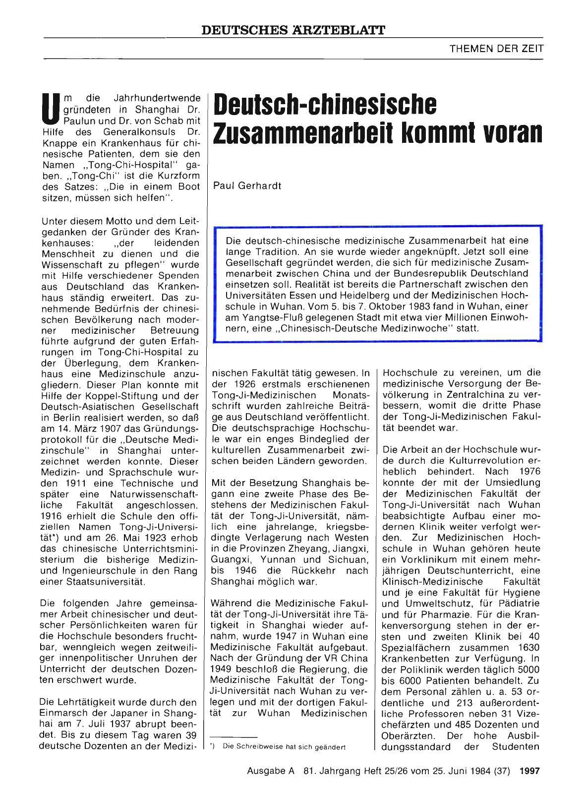 Vorschauseite 1: Deutsch-chinesische Zusammenarbeit kommt voran