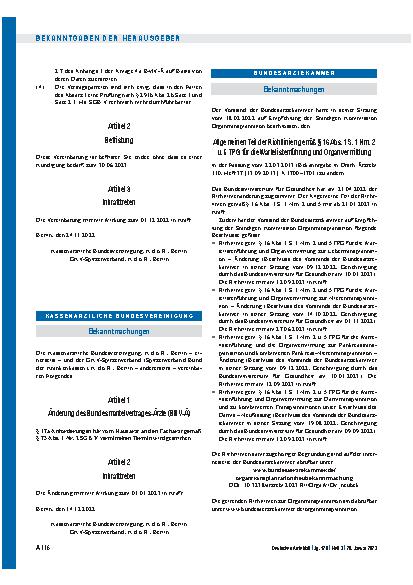 Vorschauseite 1: Änderung des Bundesmantelvertrages-Ärzte (BMV-Ä)