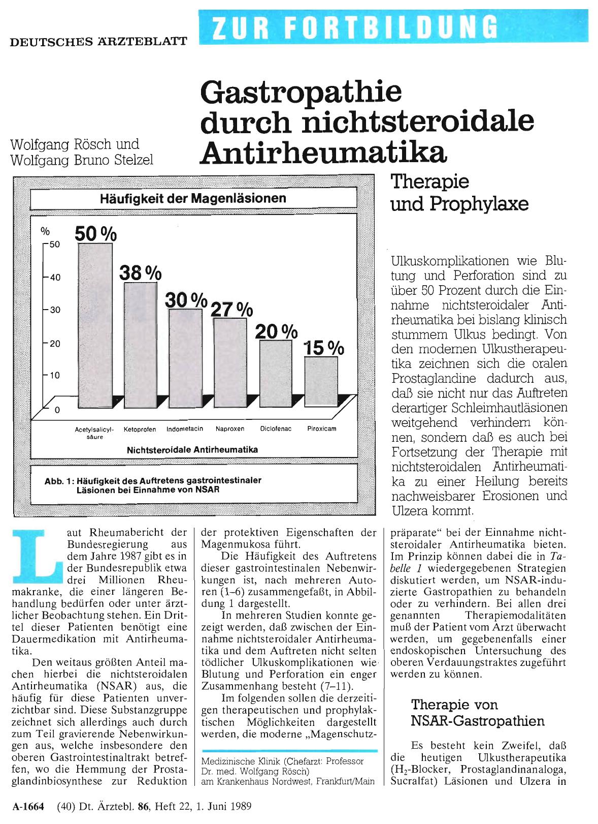 Vorschauseite 1: Gastropathie durch nichtsteroidale Antirheumatika