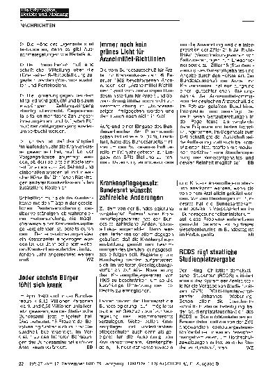 Vorschauseite 1: Jeder sechste Bürger fühlt sich krank