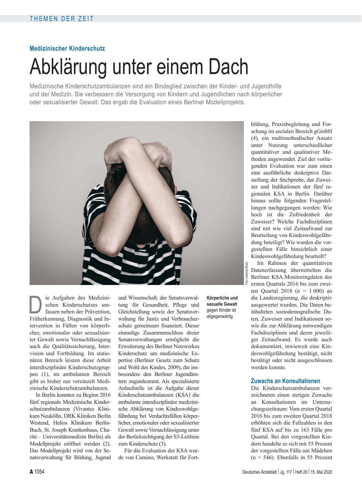 Vorschauseite 1: Medizinischer Kinderschutz: Abklärung unter einem Dach