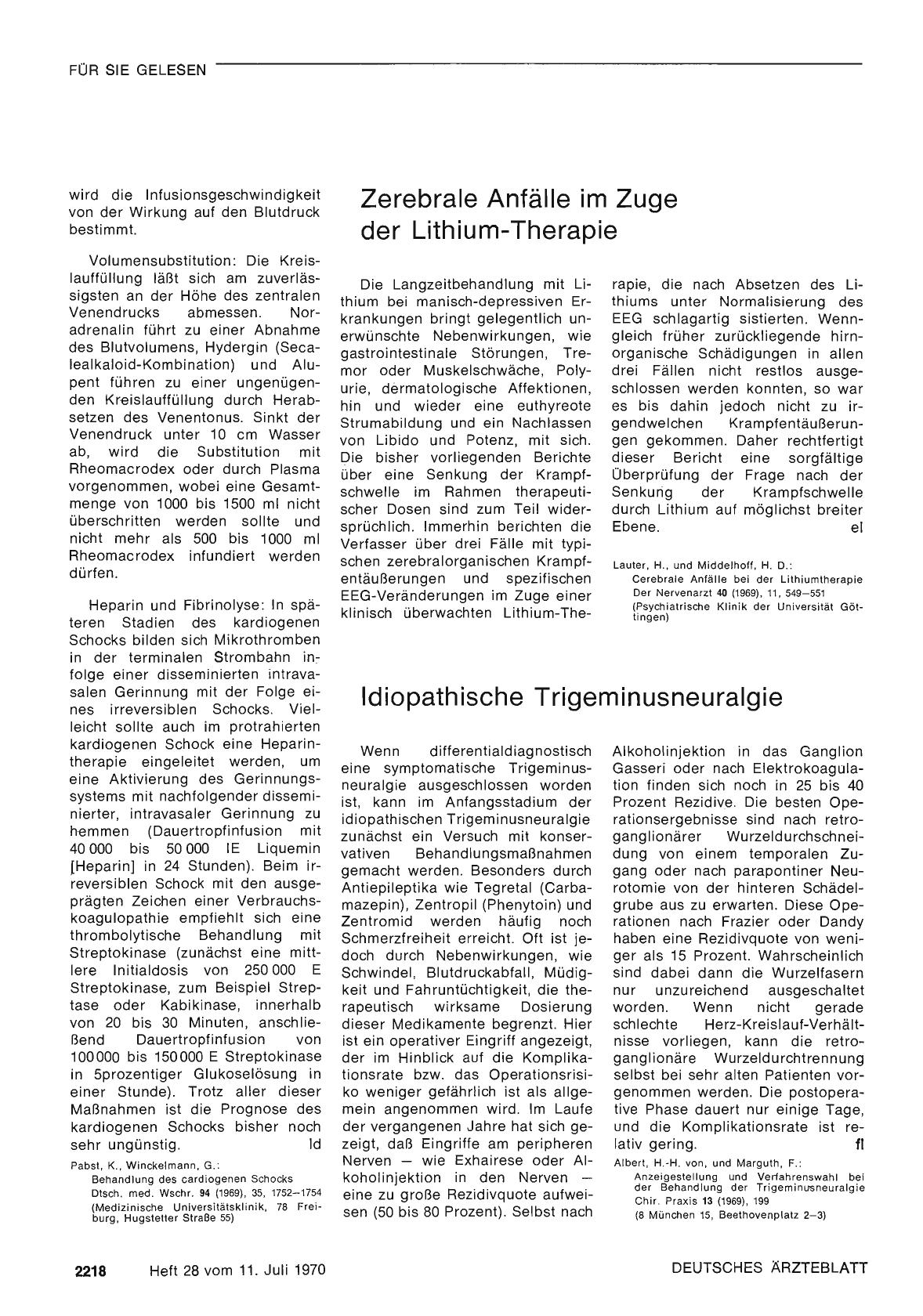 Vorschauseite 1: Idiopathische Trigeminusneuralgie